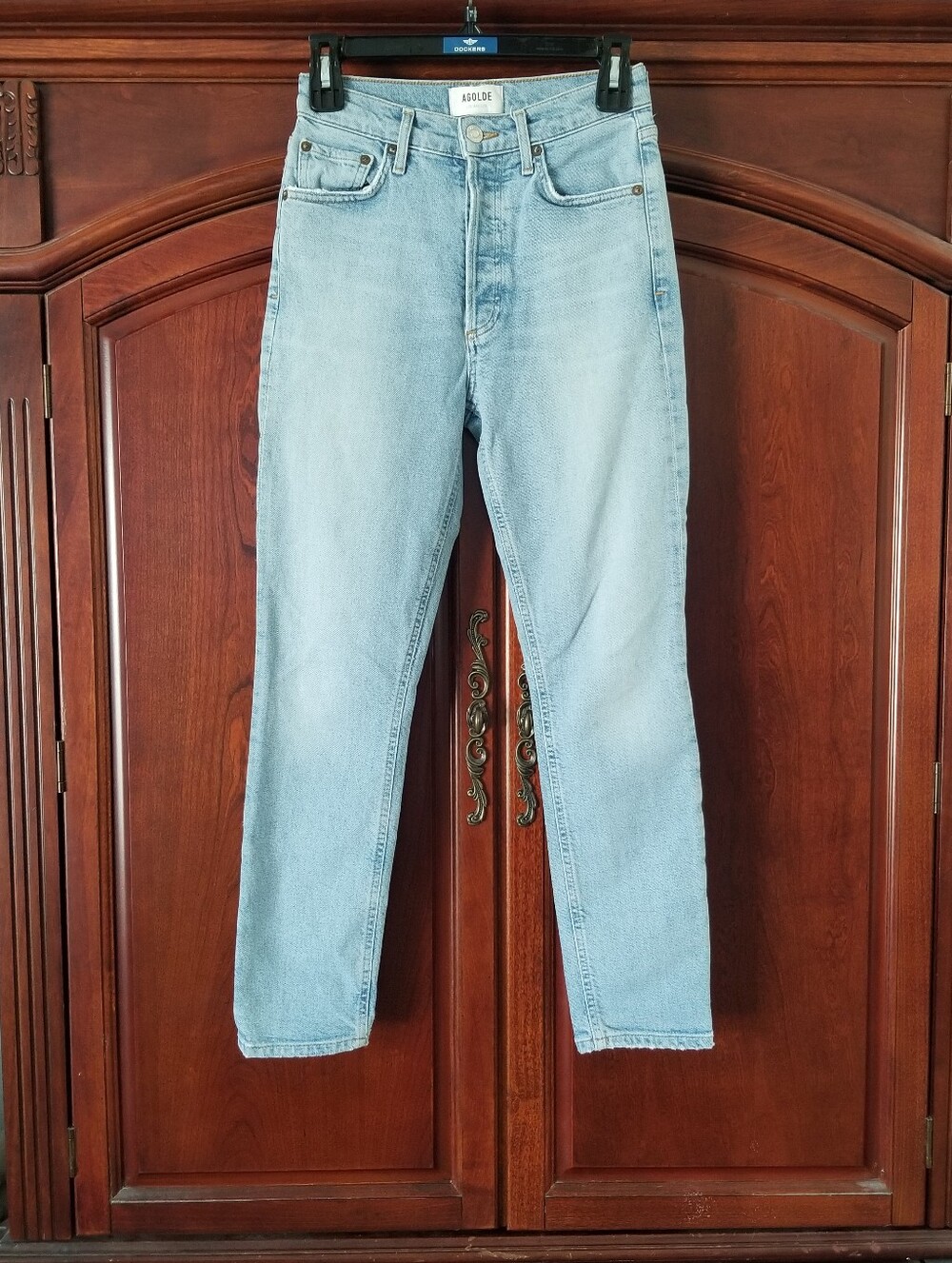 Agolde Nico High Rise Slim Light Wash Jean Size 24